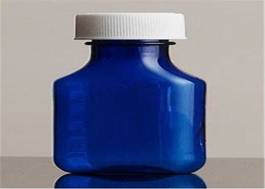 Cina Bahkan Ketebalan Botol Obat Cair Plastik, 3 OZ Botol Resep Cairan Biru pemasok
